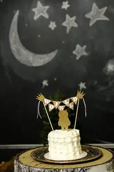 

personalized number Wild one birthday cake buntings cupcake toppers banners baby shower party decoration doughnut food picks