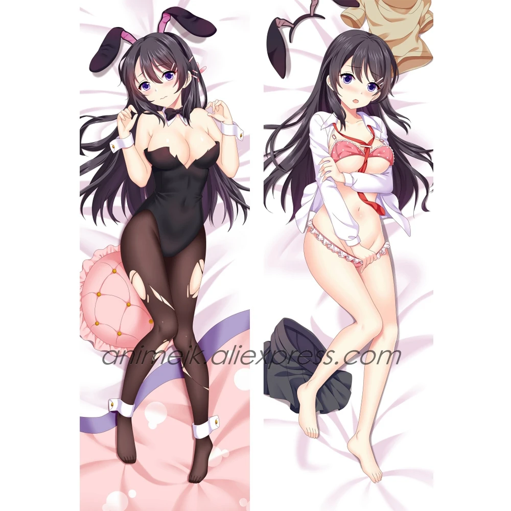 Seishun Buta Yarou Dakimakura Mai Sakurajima Anime Hugging Body Pillow Case 59/'/'