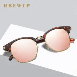 RBEWTP дизайн Для женщин поляризационные женские очки для вождения зеркало круглый кошачий глаз солнцезащитные очки UV400 объектив gafas-де-сол