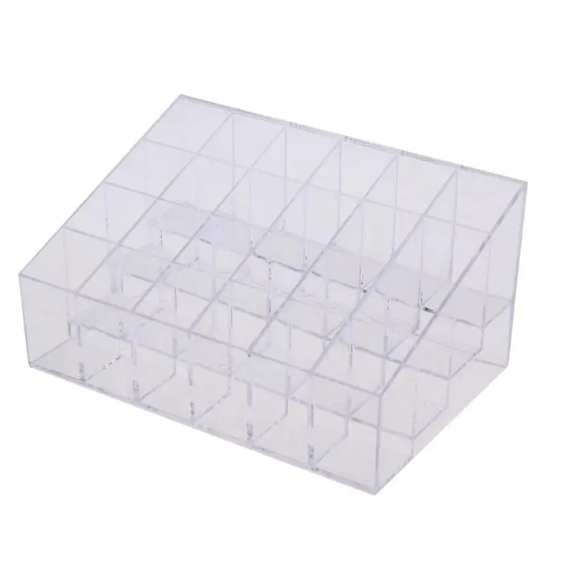 

Clear Acrylic 24 Cosmetic Organizer Makeup Case Holder Display Stand Storag