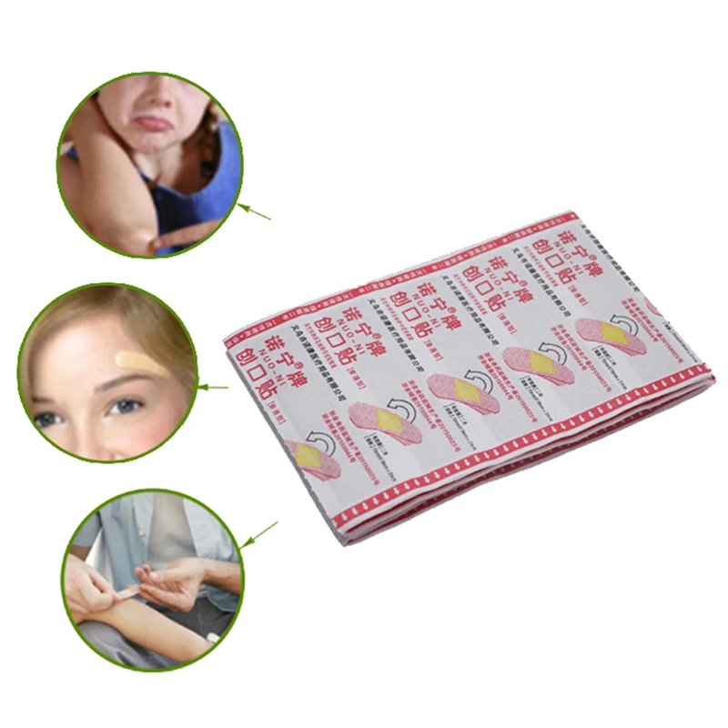 

50pcs/box Health Care Waterproof Breathable Bandage Adhesive Wound First Aid Hemostasis Antibacterial Band Aid