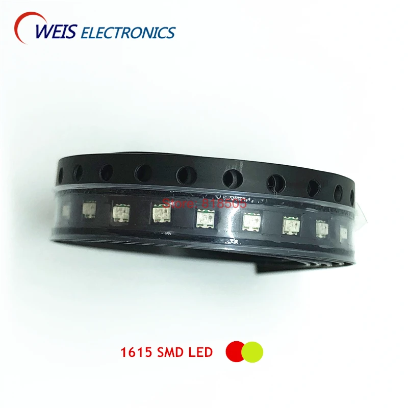 

100PCS 1615 SMD LED bicolor ( red + yellow green ) 0603 double color LEDs 1.6*1.5mm 1.8-2.0v 20mA Free shipping