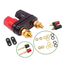 20 pcs Banana plugs Couple Terminals Red Black Connector Amplifier Terminal Binding Post Banana Speaker Plug Jack