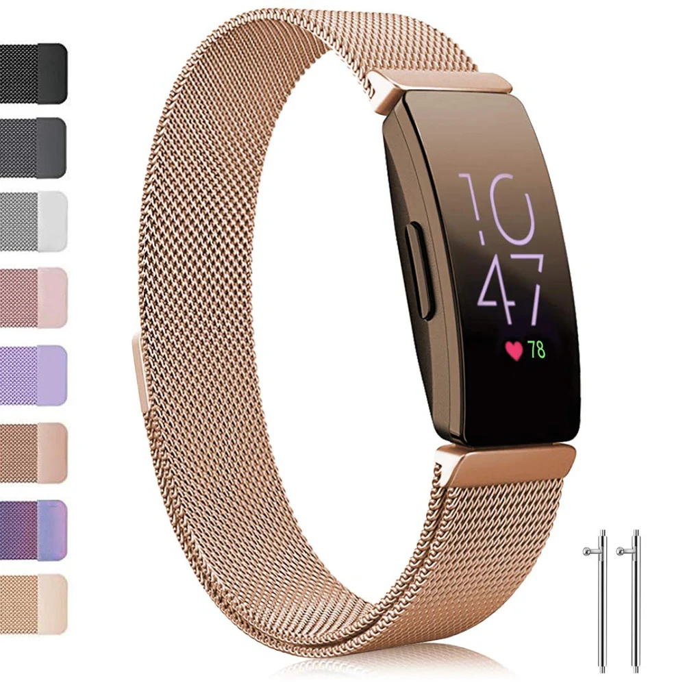 Сменный ремешок для Fitbit Inspire HR Миланская петля магнитный из нержавеющей стали Betl