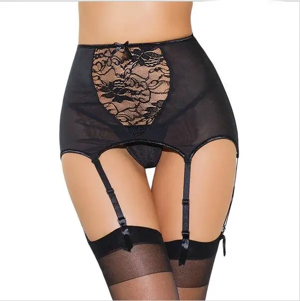 black floral lace bridal garter belt spiked womens stocking plus size garter belt wedding