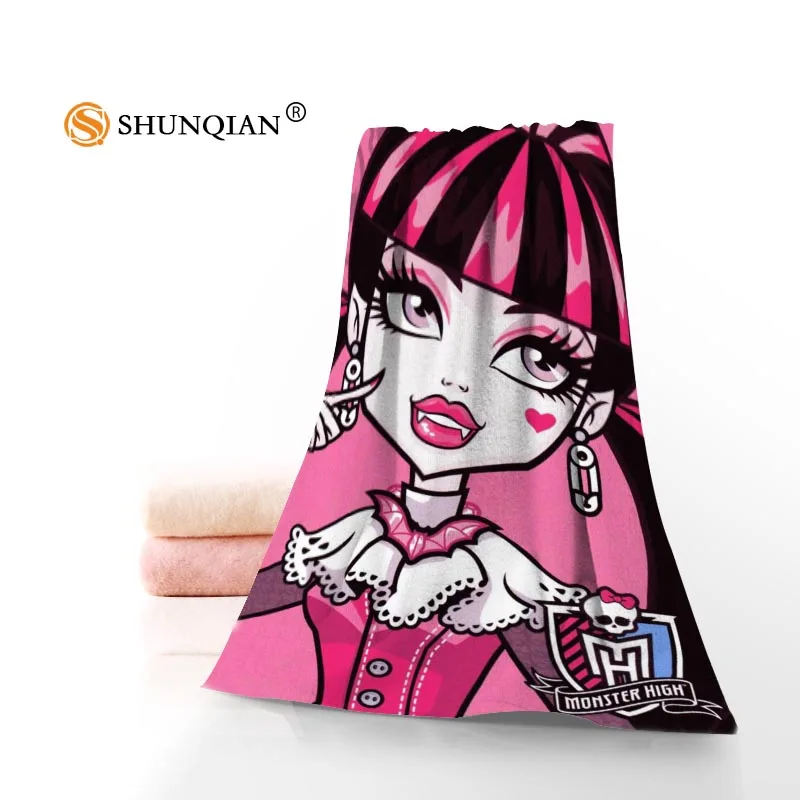 Пользовательский Monster High Полотенца ситец Уход за кожей лица/Полотенца душевые микрофибры Ткань для детей Для мужчин Для женщин душ Полотенца a8.8 - Цвет: 11