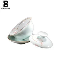 150cc, китайский стиль, ручная роспись, винтажный узор, Gaiwan, клатч, чайные чаши, офисный чайник для чайной церемонии, Цзиндэчжэнь, посуда для напитков, подарки