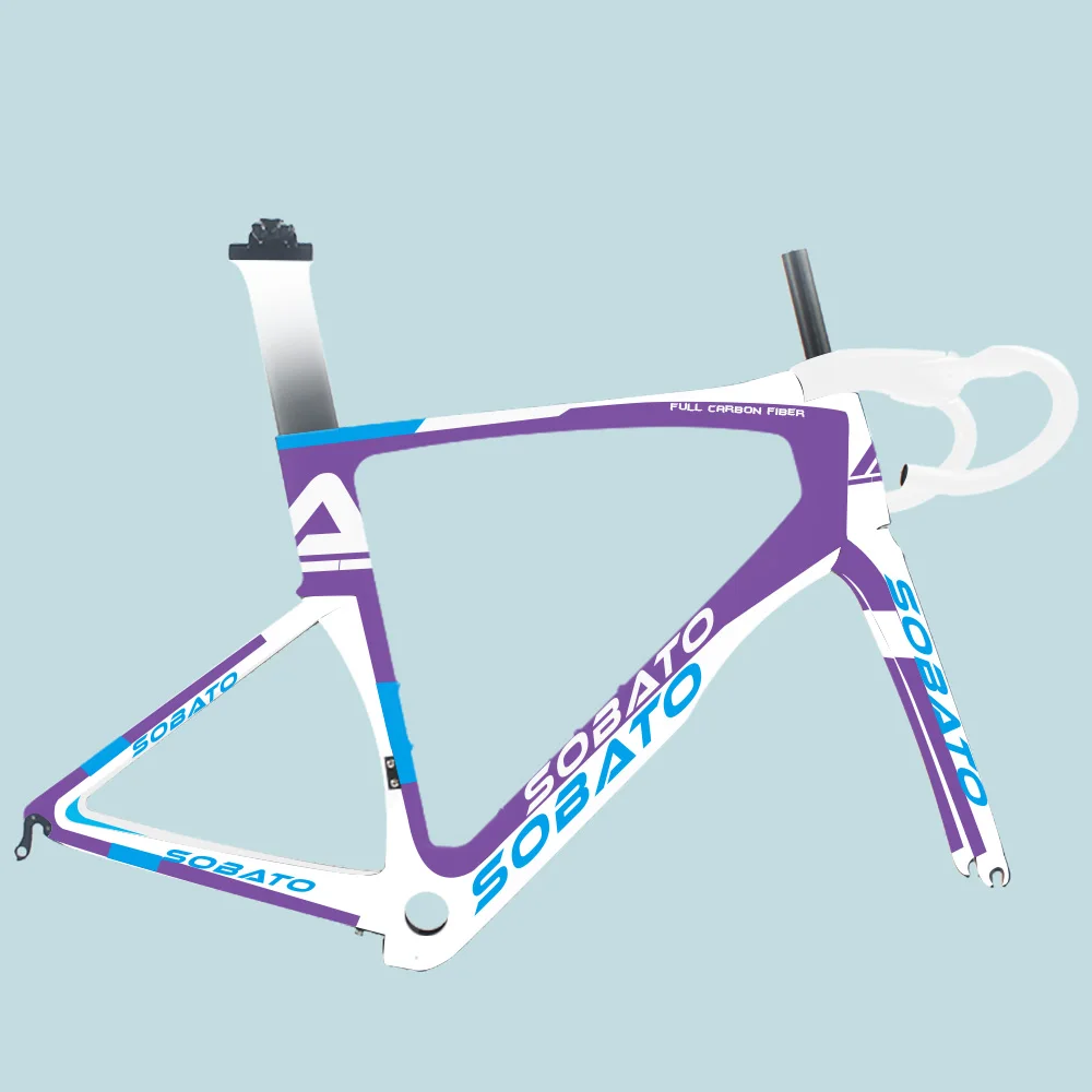 Cheap 2018 SOBATO 700C Aero road bike full monocoque carbon frame BB86 3