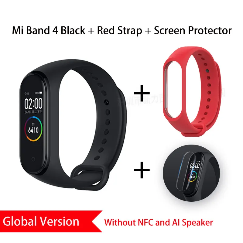Глобальная версия Xiaomi mi Band 4 смарт-браслеты mi band 4 браслет пульсометр фитнес 135 мАч цветной Bluetooth 5,0 китайская версия