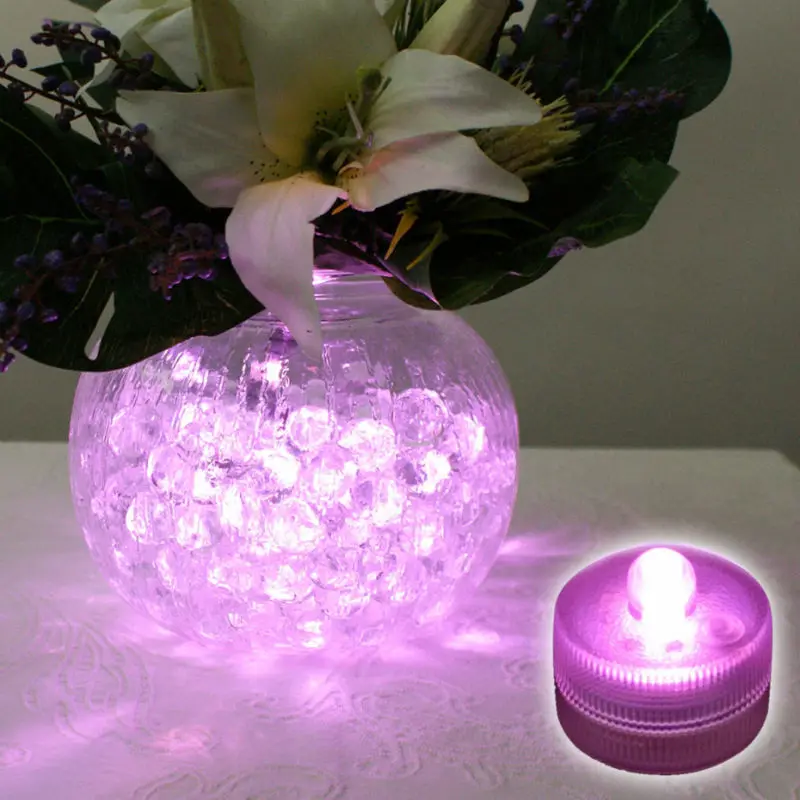 

10pcs/Lot 100% Waterproof LED Candle Wedding Decoration Submersible Floralyte LED Tea Lights Wedding Centerpieces Lights