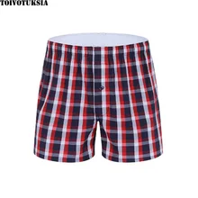Лидер продаж, мужское нижнее белье из чистого хлопка, мужские боксеры, нижнее белье, сексуальные клетчатые хлопковые трусы
