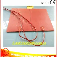 235C 3d принтер с подогревом кровать силиконовый резиновый нагреватель 120 в 1000 Вт 300*400*1,5 мм клей 1 лицо 100 k Термистор 1000 мм свинцовый провод