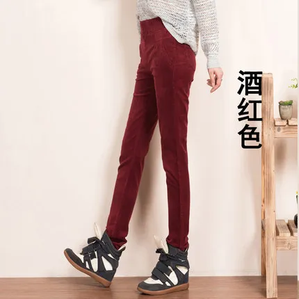 Женские узкие брюки размера плюс 27-40 с высокой талией, обтягивающие черные плотные бархатные теплые зимние леггинсы, Вельветовые женские брюки T745 - Цвет: Without velvet