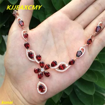 

KJJEAXCMY boutique jewels 925 silver trimmed garnet female Pendant Necklace
