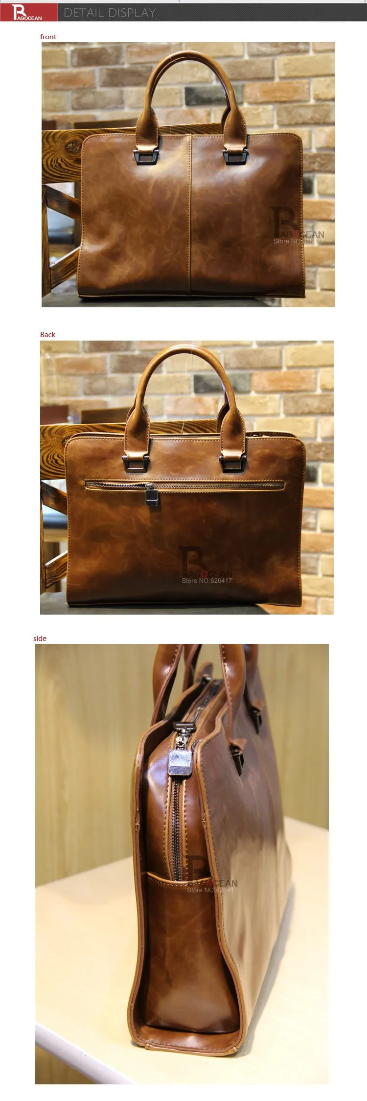 Новая искусственная кожа Crazy Horse Портфель Сумка для ноутбука брендовая деловая сумка мужские дорожные сумки ретро портфель коричневый черный