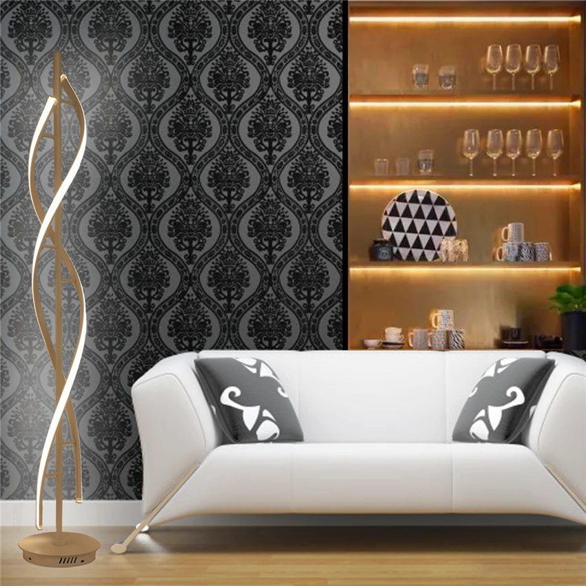 Скандинавский светодиодный напольный светильник для гостиной, светодиодный напольный светильник, стоящий для семейных комнат, спальни, офиса, Диммируемый Светильник