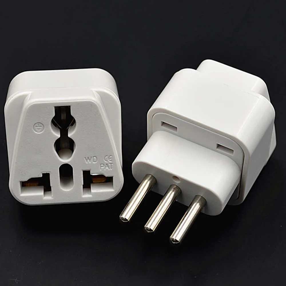 White 10A 250V Italian standard mobile phone charging converter plug EU