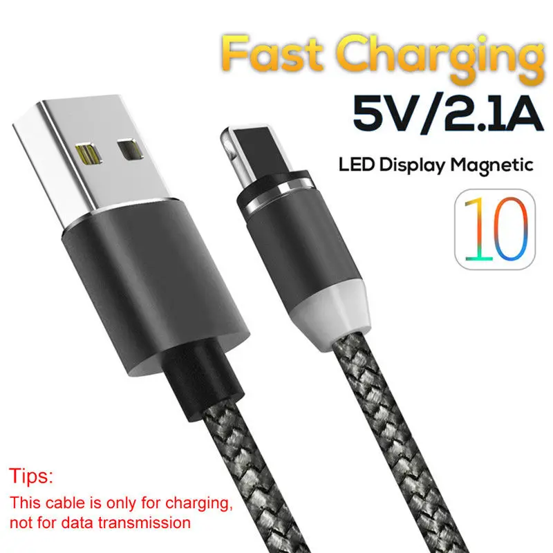 1M-LED-Fast-Magnetic-Cable-Charging-Nylon-Braided-USB-Charger-Cable-for-iPhone-X1-8-7