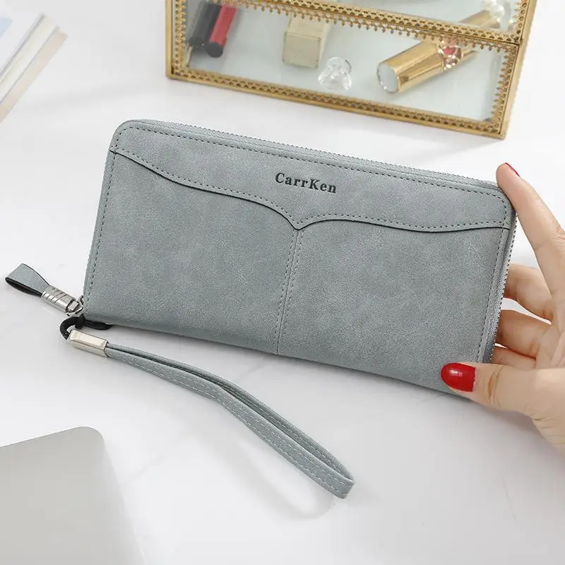 Кошелек carteira cartera mujer кошелек Carteras carteira feminina женские кошельки и кошельки portfel damski billetera monedero - Цвет: Light blue