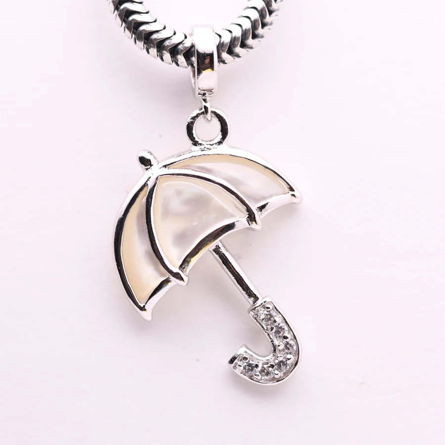 Original 925 sterling silver umbrella charms DIY beads Fit for pandora