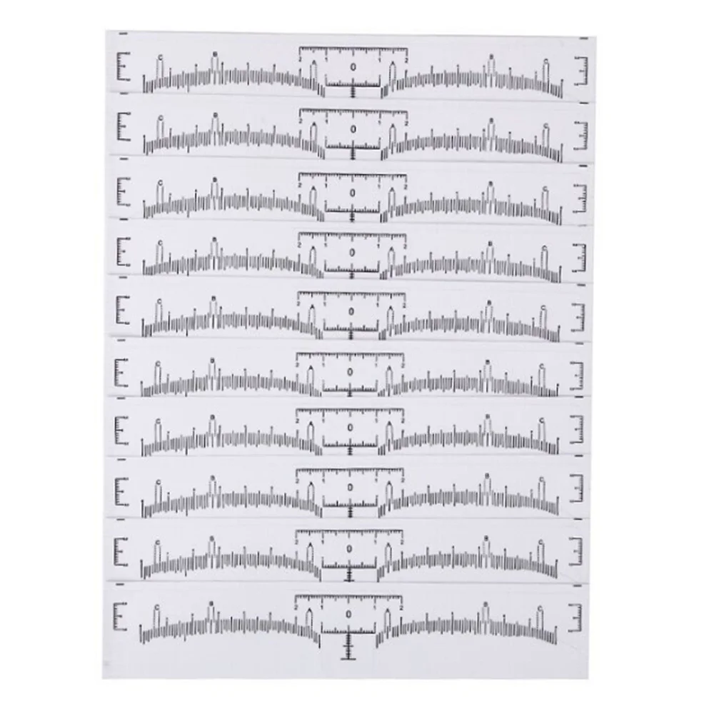 50 шт./партия линейка для бровей инструмент для измерения бровей направляющая для бровей линейка инструменты для макияжа тату измерительные линейки наклейка