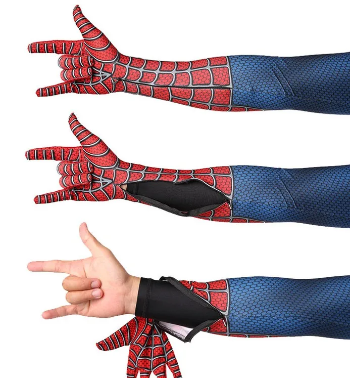 

SpiderMan costume arm zipper crotch zipper invisible zippers halloween costume for adult sailor moon costume cosplay bodysuit