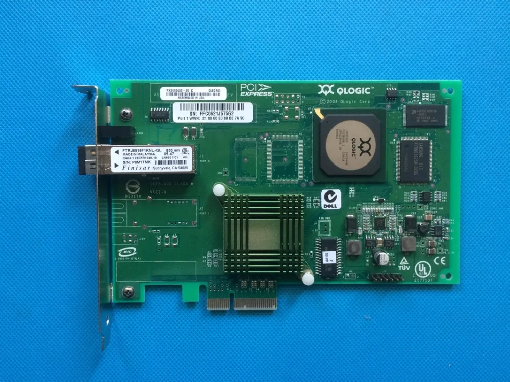 HoTecHon Genuine New QLE2360 PCI-E 2GB Single Port Fibre Channel Card - GK344 / 0GK344 CN-0GK344 for Dell PowerEdge 2850 | Компьютеры и