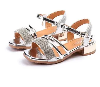 

Shiny Girls Sandals 2019 Summer New Fashion Bow Children Princess Shoes Children Shoes Girls Sandals Europe 26 ~ 36
