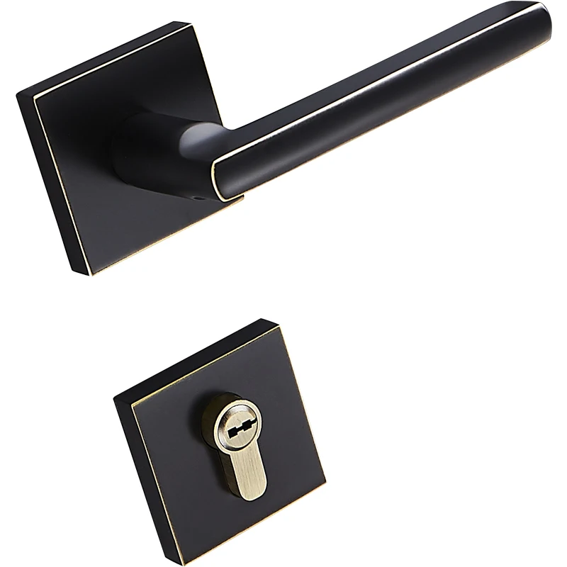  1Set European Solid Brass Door Lock Set Interior Anti-theft Silent Door Lock Living Room/Bedroom/Ba - 33051014382
