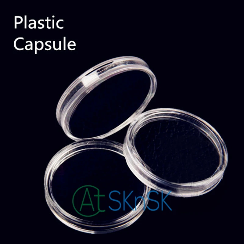

100pcs/lot Cheap 40mm Applied Clear Round Cases Coin Storage Capsules Holder Plastic Display Cases for Challenge coins