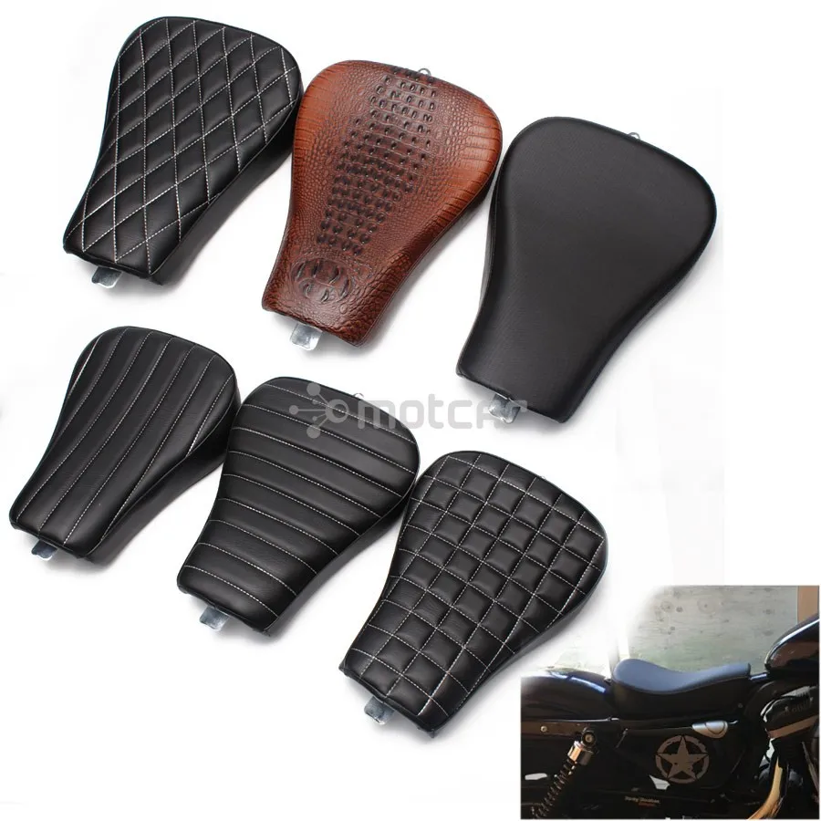 

1pcs 6style Motorcycle Retro Driver Front Leather Pillow Solo Seat Cushion for Harley Sportster Forty Eight XL1200 883 72 48