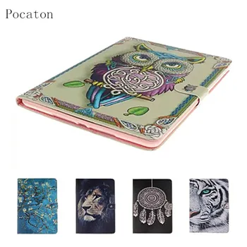 

Pocaton Fashion High Quality girl owl Stand Flip PU Leather for iPad mini Case For Apple iPad Mini 1 2 3 Smart Case Cover