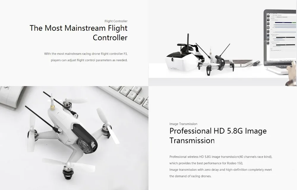 Walkera Rodeo 150 Devo7 Remote Control FPV Racing Drone With Camera 600TVL Goggle 4 Glasses Camera Vs DJI Phantom 4 Fast Ship