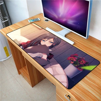 

QQQRGB 90*40cm large mouse pad Animated Beauty Image Czech players love Protect keyboard and mouse Notebook computer PC