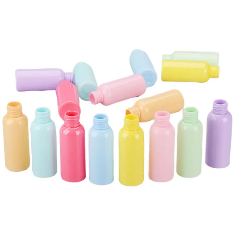 

50ml Plastic Refillable Empty Spray Bottle Sweet Macaron Candy Color Makeup Water Toner Storage Holder Cosmetic Container Random