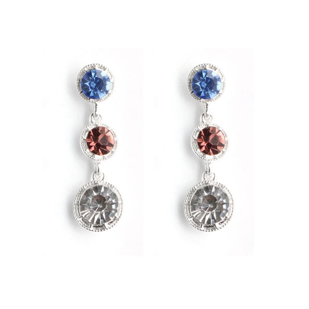 

OLOEY Simple Charming Women Drop Earrings Fashion Female Alloy Round Long Earrings Ladies Casual Summer Ear Jewelry Accessories