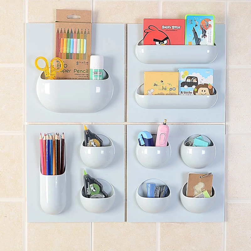 

Creative Closet Organizer Storage Shelf Wall Mounted Kitchen Rack Space Saving Decorative Shelves Cabinet Holders Kitchen Goods