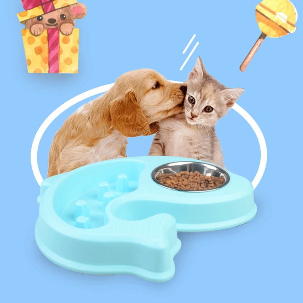 Пластиковая миска для медленной еды домашних животных антидроссельная