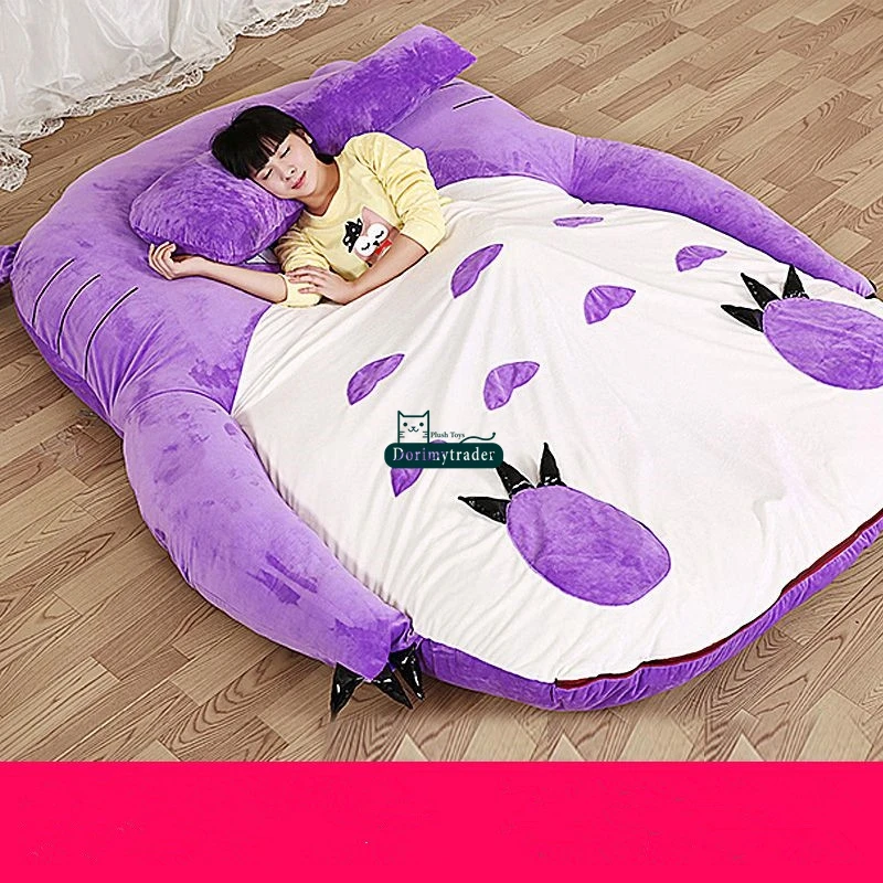 Спальный мешок dorimytrder 200 см x 170 японское аниме Totoro плюшевый мягкий погремушка