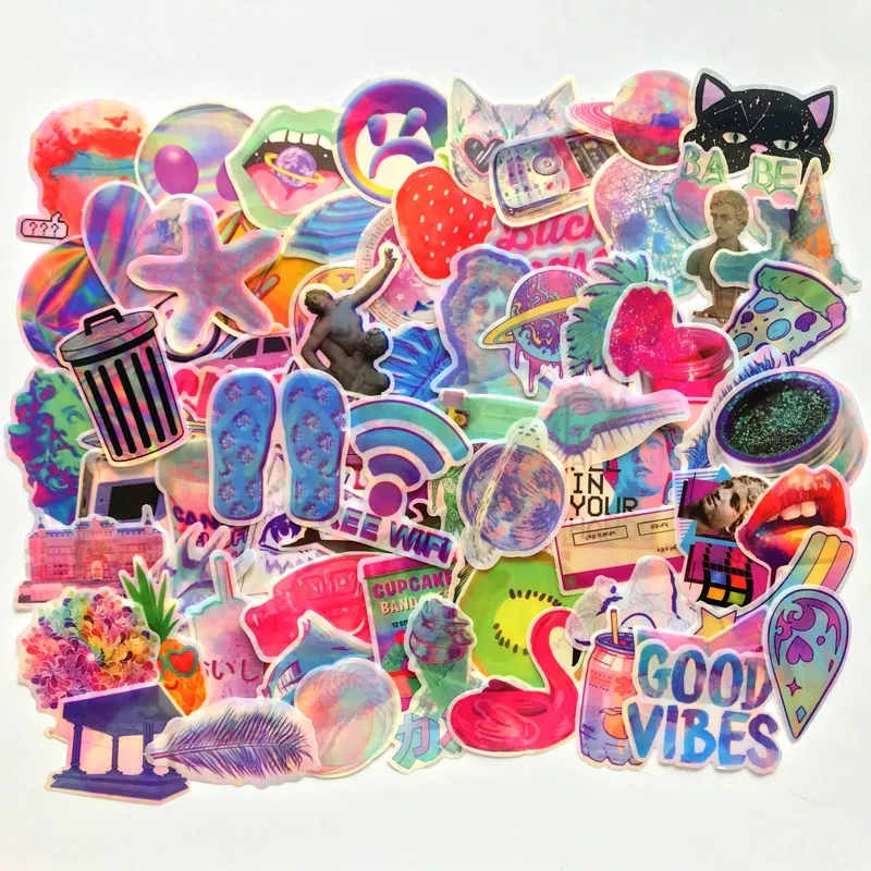

CHENG WANG 70 PCS Stickers Do Not Repeat Cartoon Fantasy Colorful Sticker Good Waterproof And Sticky Fantasy Cute Sticker