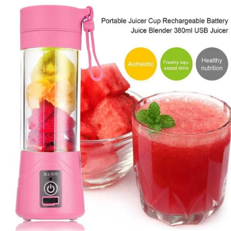 

380ml USB Mini Portable 1 minute Juicer Bottle Juice Blender Lemon vegetables fruit Squeezers Reamers Bottle Drop Shipping