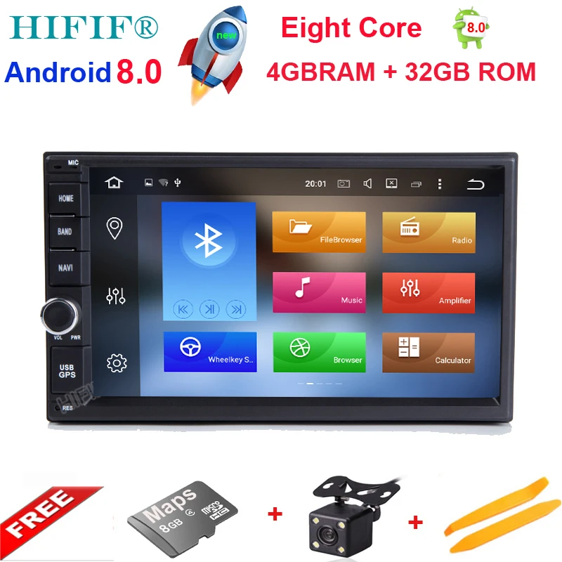 

IPS 4G RAM+32GB+8 Core Octa Core Android 8.0 Car multimedia player 2 Din Universal For Nissan Radio GPS map OBD BT tv DVR camera