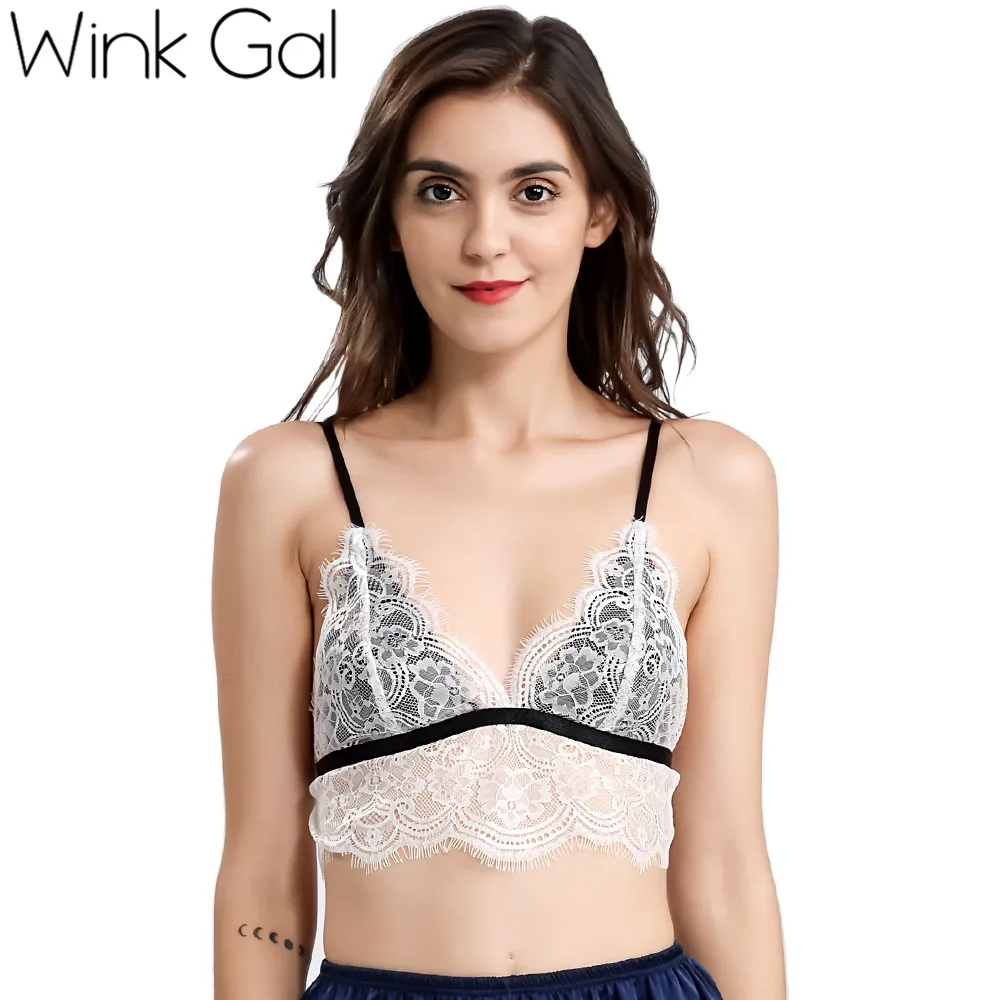Подмигивание Гал Новый сексуальный Кружево Bralette Для женщин Цветочный