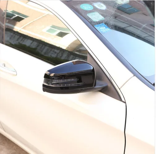 

ABS Plactic Car Side Rearview Mirror Frame Cover For Mercedes Benz A CLA GLA GLK Class W117 W176 2014-2017 Car Accessories 2pcs