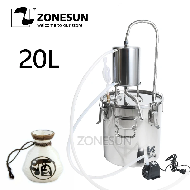 ZONESUN вино пиво спиртовой дистиллятор воды Moonshine мини домашнее эфирное масло розы