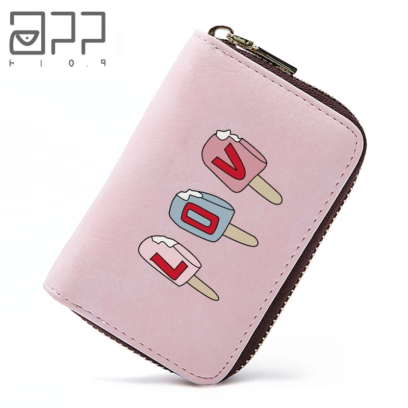 APP BLOG Fashion Creative Ice Cream Women Card Bags Credit ID Cards