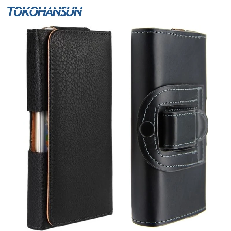 

TOKOHANSUN For AllCall S1 Phone Bag Mobile Cover Belt Clip Case Black Color PU Leather Pouch