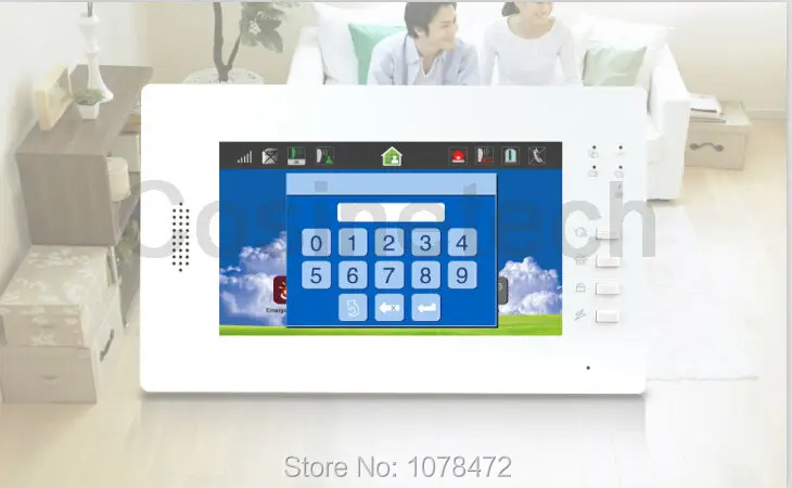 Замечательный стабильный 868 МГц GSM аварийная система с 7 дюймов сенсорный экран, Хорошая домашняя сигнализация с небольшим количеством помех, отличные охранная сигнализация