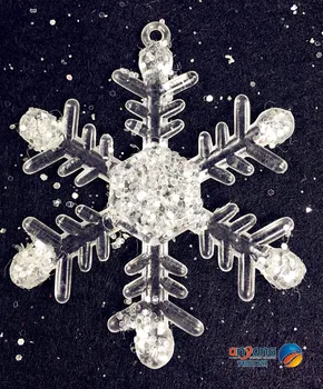 

Christmas ornaments window ornaments Saint pendant decorative glass snow paste 6CM 4pcs acrylic flat diamond effect