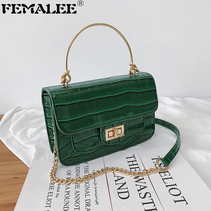 

Alligator Tote bag Quality Leather Women's Designer Handbag Crocodile pattern Chain Shoulder Messenger Bag Bolsos Mujer